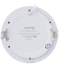 LED Panel âm trần nhôm viền bạc mặt tròn 12W phi nhỏ - 3 chế độ màu RPL-12S/3C/S MPE