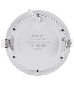 LED Panel âm trần nhôm mặt tròn 12W phi nhỏ ánh sáng trung tính RPL-12SN MPE