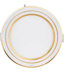 LED Panel âm trần nhôm viền vàng mặt tròn 12W phi nhỏ ánh sáng trắng RPL-12ST/G MPE