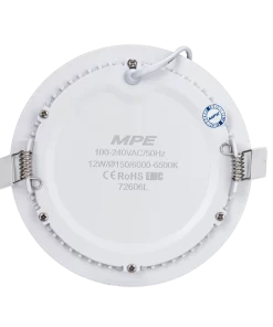 LED Panel âm trần nhôm viền vàng mặt tròn 12W phi nhỏ ánh sáng trắng RPL-12ST/G MPE