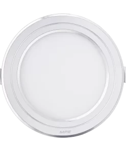 LED Panel âm trần nhôm viền bạc mặt tròn 12W phi nhỏ ánh sáng trắng RPL-12ST/S MPE