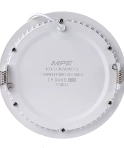 LED Panel âm trần nhôm mặt tròn 12W ánh sáng trắng RPL-12T MPE