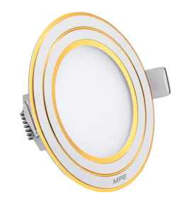 LED Panel âm trần nhôm viền vàng mặt tròn 7W ánh sáng trắng RPL-7T/G MPE