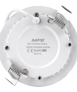 LED Panel âm trần nhôm viền vàng mặt tròn 7W ánh sáng trắng RPL-7T/G MPE