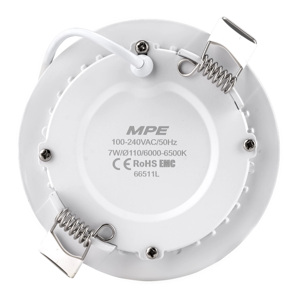 LED Panel âm trần nhôm viền vàng mặt tròn 7W ánh sáng trắng RPL-7T/G MPE