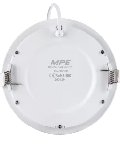 LED Panel âm trần nhôm mặt tròn 9W ánh sáng vàng RPL-9V MPE