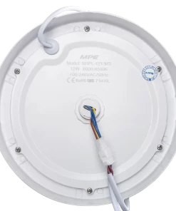 Đèn Panel ốp nổi nhôm, mặt tròn, cảm biến chuyển động 12W ánh sáng trắng SRPL-12T/MS MPE