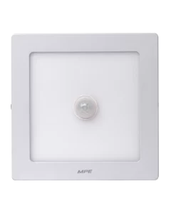 Đèn Panel ốp nổi nhôm, mặt vuông, cảm biến chuyển động 12W ánh sáng trắng SSPL-12T/MS MPE