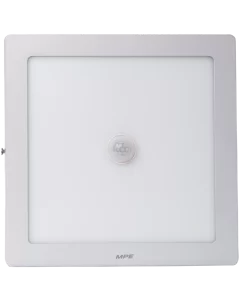 Đèn Panel ốp nổi nhôm, mặt vuông, cảm biến chuyển động 18W ánh sáng trắng SSPL-18T/MS MPE