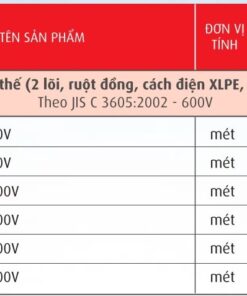 Trang 41- Bảng giá dây Cadivi năm 2026