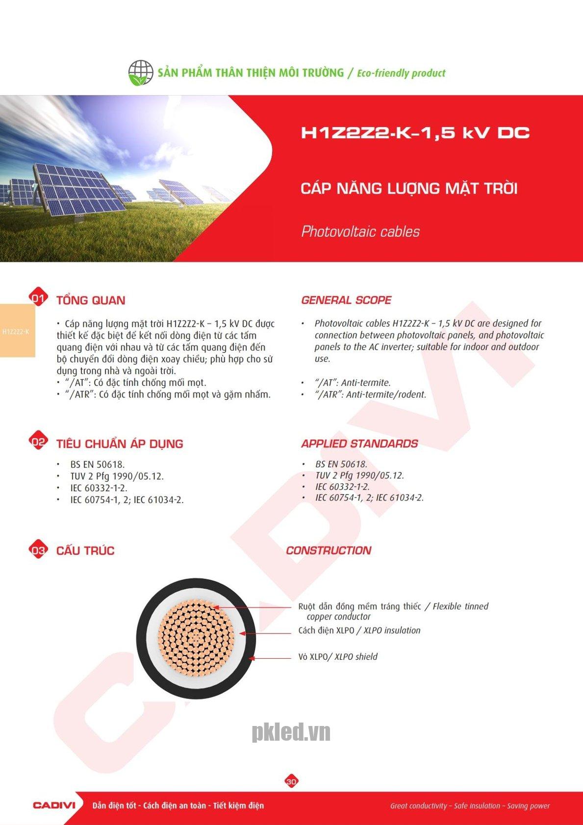 Trang 29 Catalog kỹ thuật dây điện Cadivi