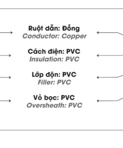 cấu trúc cáp điện Lion mã CVV cáp hạ thế