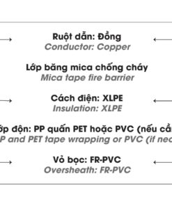 Cấu trúc ruột Cáp điện LION-CXV/FR cáp hạ thế chống cháy ruột Đồng