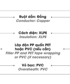 Cấu trúc đây Cáp điện LION CXV - cáp hạ thế ruột Đồng
