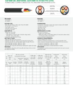 Trang 19 - Tài liệu kỹ thuật đây cáp điện lực CVV LION 2026 (DAPHACO)