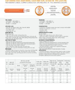 Trang 50 - Tài liệu kỹ thuật đây cáp chống cháy CXV/FR LION 2026 (DAPHACO)