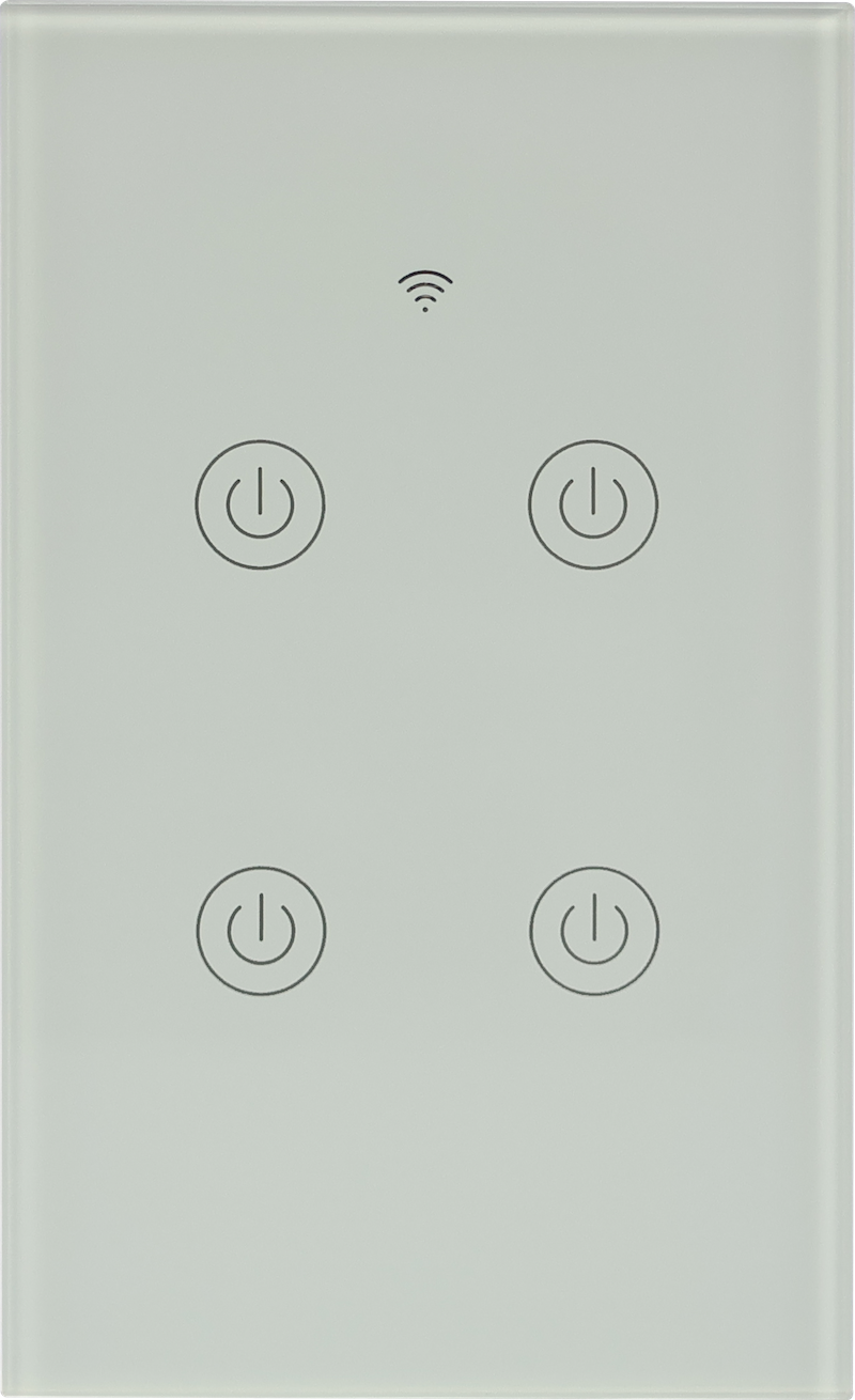 Bộ công tắc wifi cảm ứng on off 4 điểm chạm Duhal A1A460