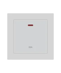 Bộ công tắc 20A có đèn báo màu trắng Duhal C1A114
