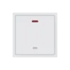 Bộ công tắc 20A có đèn báo S1 series màu trắng Duhal C1A124