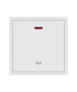 Bộ công tắc 20A có đèn báo S1 series màu trắng Duhal C1A124