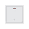 Bộ công tắc 45A có đèn báo S1 series màu trắng Duhal C1A125