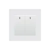 Bộ công tắc 2 nút nhấn 2 chiều màu trắng Duhal C1A212