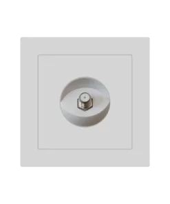 Bộ ổ cắm truyền hình vệ tinh màu trắng Duhal C1B118