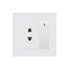 Bộ ổ cắm 2 chấu và công tắc 1 nút nhấn 1 chiều C1B314