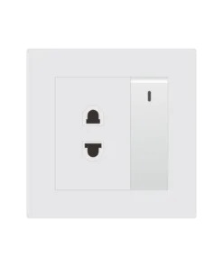 Bộ ổ cắm 2 chấu và công tắc 1 nút nhấn 1 chiều C1B314