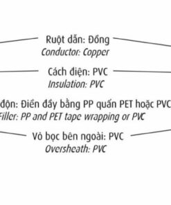 Cấu trúc lõi dây Cadivi mã CVV 300/500V