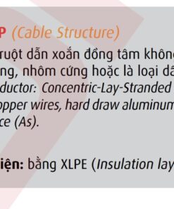 Cấu trúc lõi dây Cadivi mã CXV