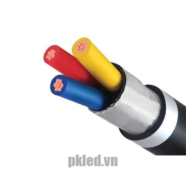 Hình ảnh mô phỏng cấu trúc lõi cáp Cadivi CVV/DATA 3 lõi