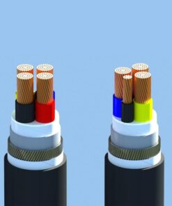 Hình ảnh mô phỏng cấu trúc lõi cáp Cadivi CVV/DSTA 4 lõi