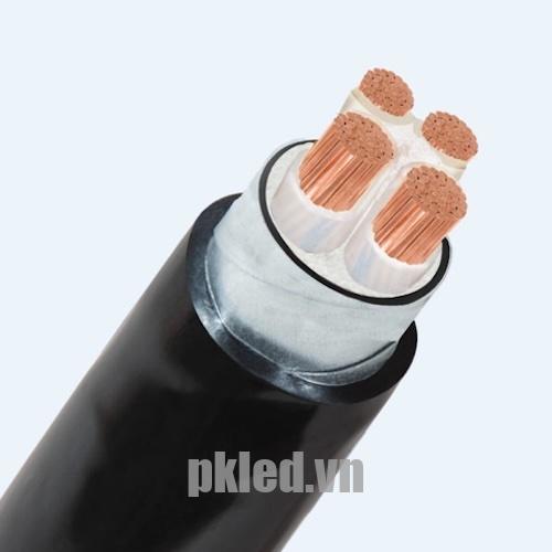 Hình ảnh mô phỏng cấu trúc lõi cáp Cadivi CXV/DSTA 4 lõi