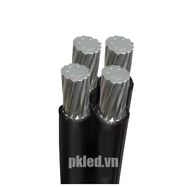 Hình ảnh mô phỏng cấu trúc lõi cáp Cadivi LV_ABC 4 lõi