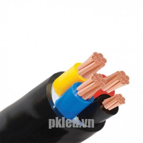Hình ảnh mô phỏng cấu trúc lõi cáp Cadivi CVV 4 lõi