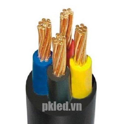 Hình ảnh mô phỏng cấu trúc lõi cáp Cadivi CXV 4 lõi
