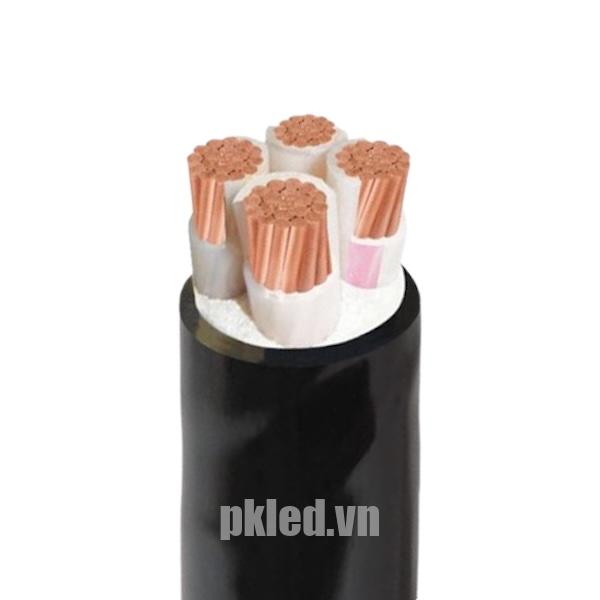 Hình ảnh mô phỏng cấu trúc lõi cáp Cadivi CXV 4 lõi