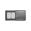Ổ cắm đôi đa năng âm sàn nắp trượt chống thấm IP44 I2V202