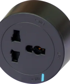 Bộ ổ cắm cao cấp 3 chấu đa năng PC màu trắng Duhal K1B142