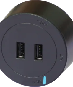 Bộ ổ cắm cao cấp 2 cổng USB màu trắng Duhal K1B642