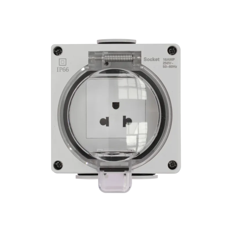 Ổ cắm 3 chấu chống thấm IP66 âm tường Duhal K1V104