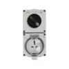 Ổ cắm đa năng và công tắc xoay chống thấm IP66 Duhal K1V105