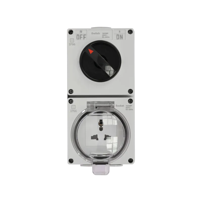 Ổ cắm đa năng và công tắc xoay chống thấm IP66 Duhal K1V105