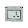 Bộ ổ cắm đa năng và công tắc 1 chiều chống thấm IP55 Duhal K1V107