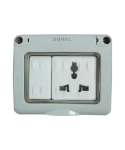 Bộ ổ cắm đa năng và công tắc 1 chiều chống thấm IP55 Duhal K1V107