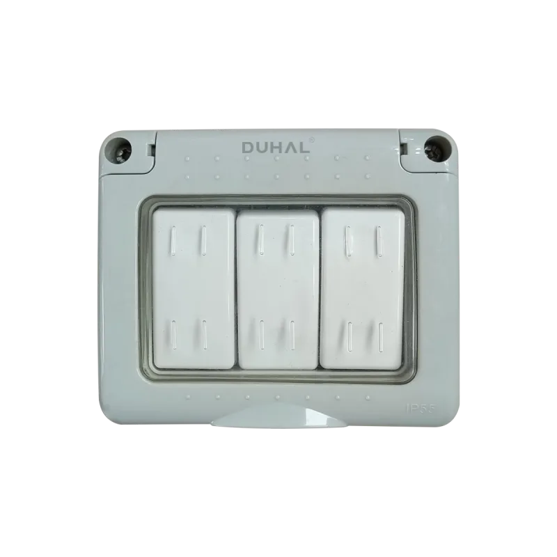 Bộ 3 công tắc 1 chiều chống thấm IP55 Duhal K1V108