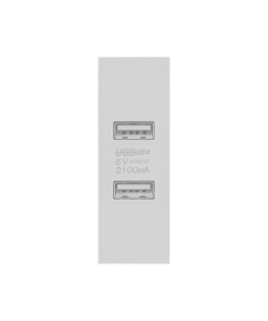 Ổ cắm 2 USB Saturn K size S màu trắng Duhal S1B001