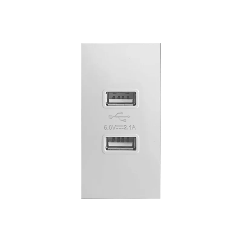Ổ cắm 2 USB Saturn K size M màu trắng Duhal S1B002