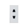 Ổ cắm 2 chấu Saturn K size S màu trắng Duhal S1B011
